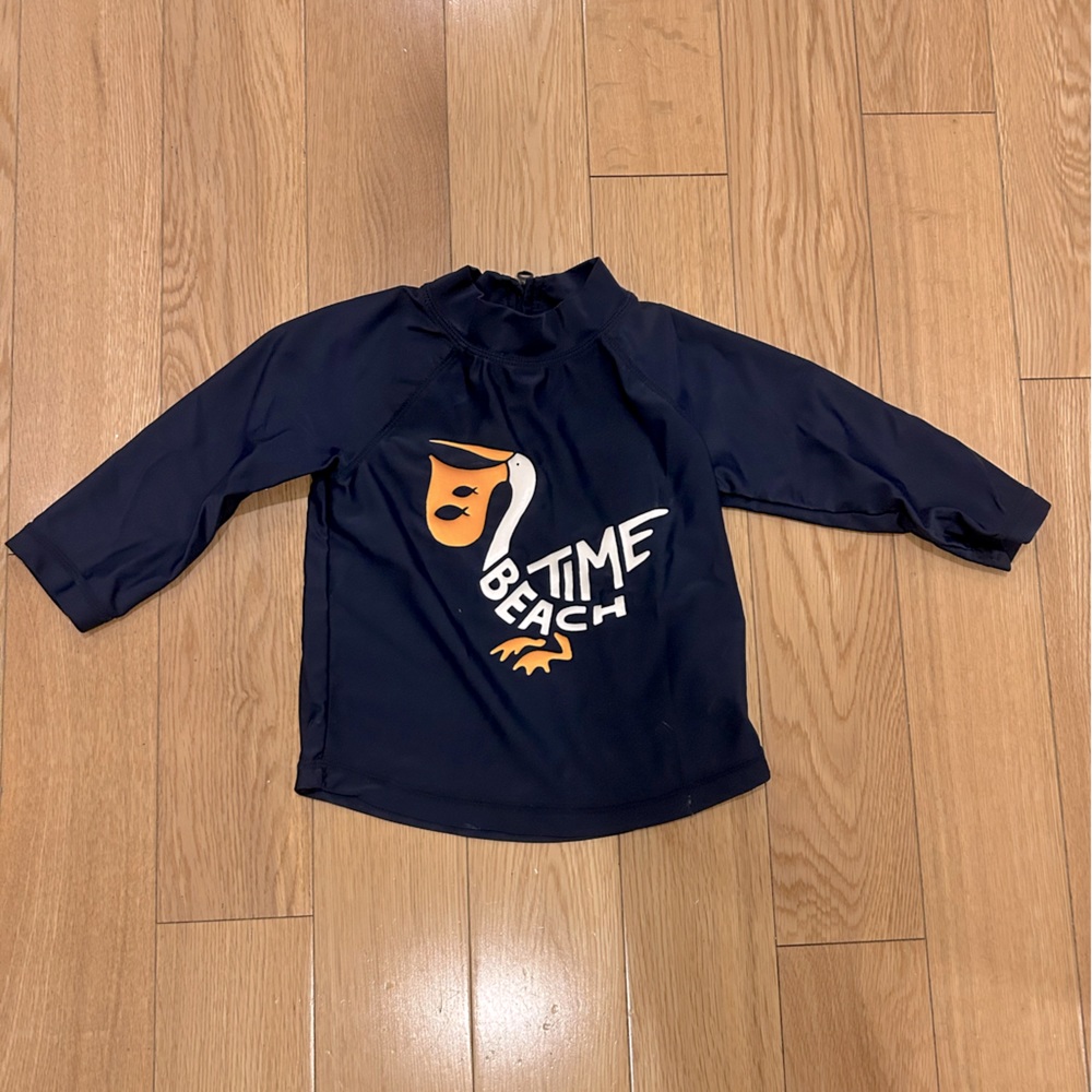Gap swim shirt navy “beach time”
